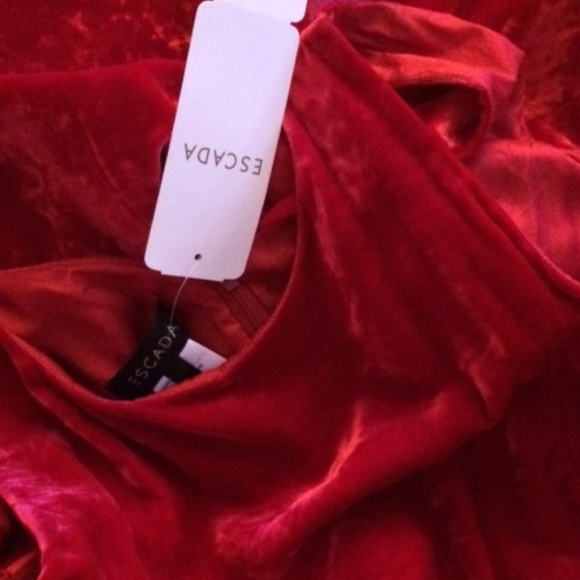 Escada Crushed Velvet Dress NWT 40 - Picture 8 of 8